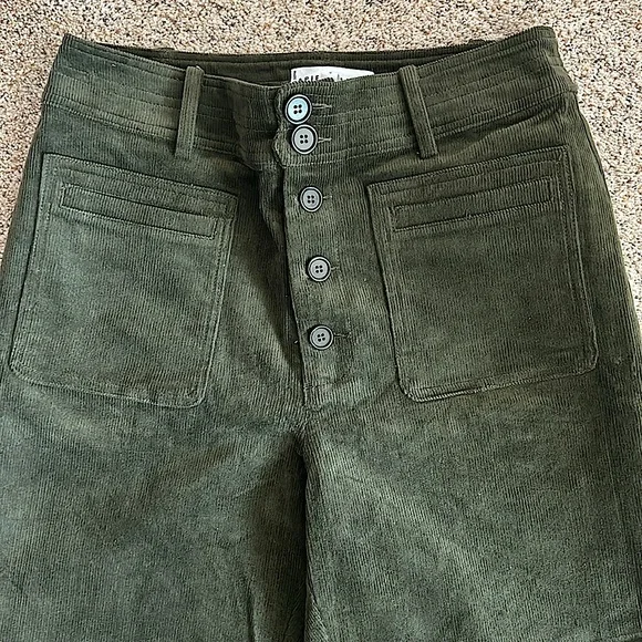 Apiece Apart Forest Green Button Front Corduroy Pants **Size 8**🌳🌳 - Picture 5 of 7